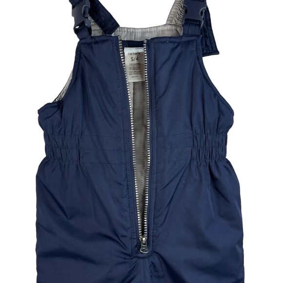 Carters Youth Unisex Small (4) Ski Pants Snow Bibs Snowboard Insulated Navy Blue - Picture 5 of 9